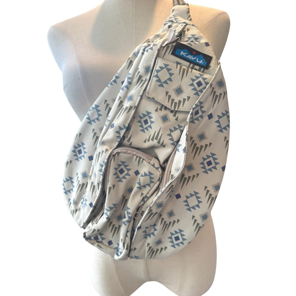 KAVU Mini Rope Bag Mystic Mosaic Canvas Sling Crossbody Backpack NEW